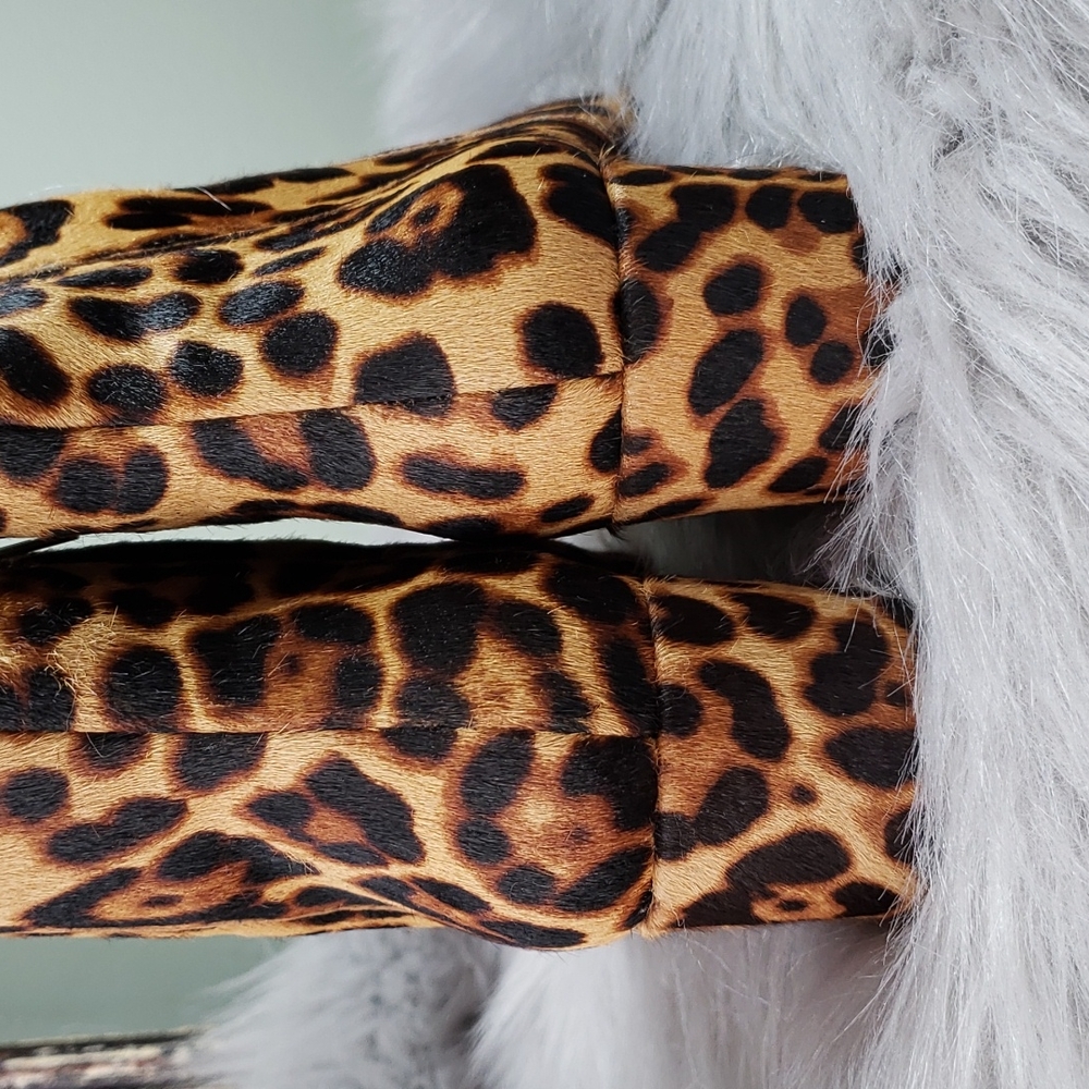 Madewell Leopard Calf Skin Leather Booties size 8 - Picture 5 of 6